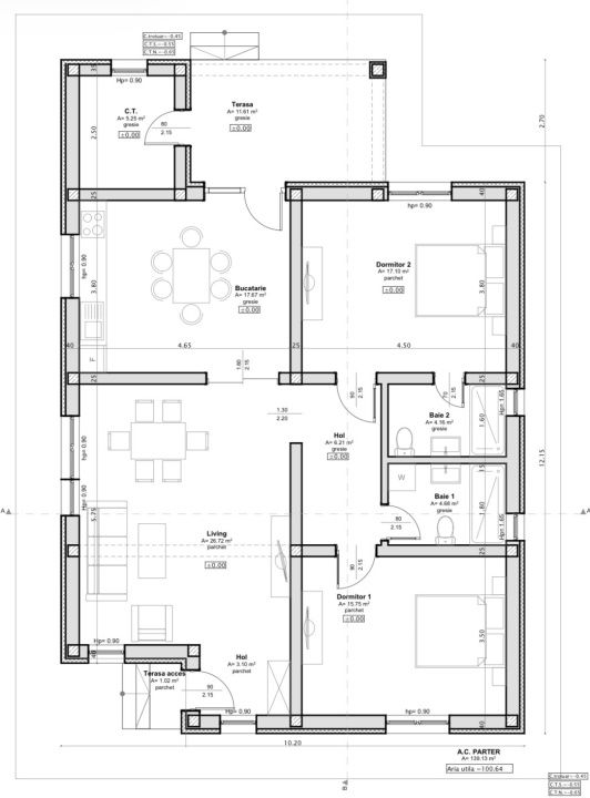 Casa individuala 3 camere, 100 mp utili, 540 mp teren - Sanandrei – fotografia 9 din 11