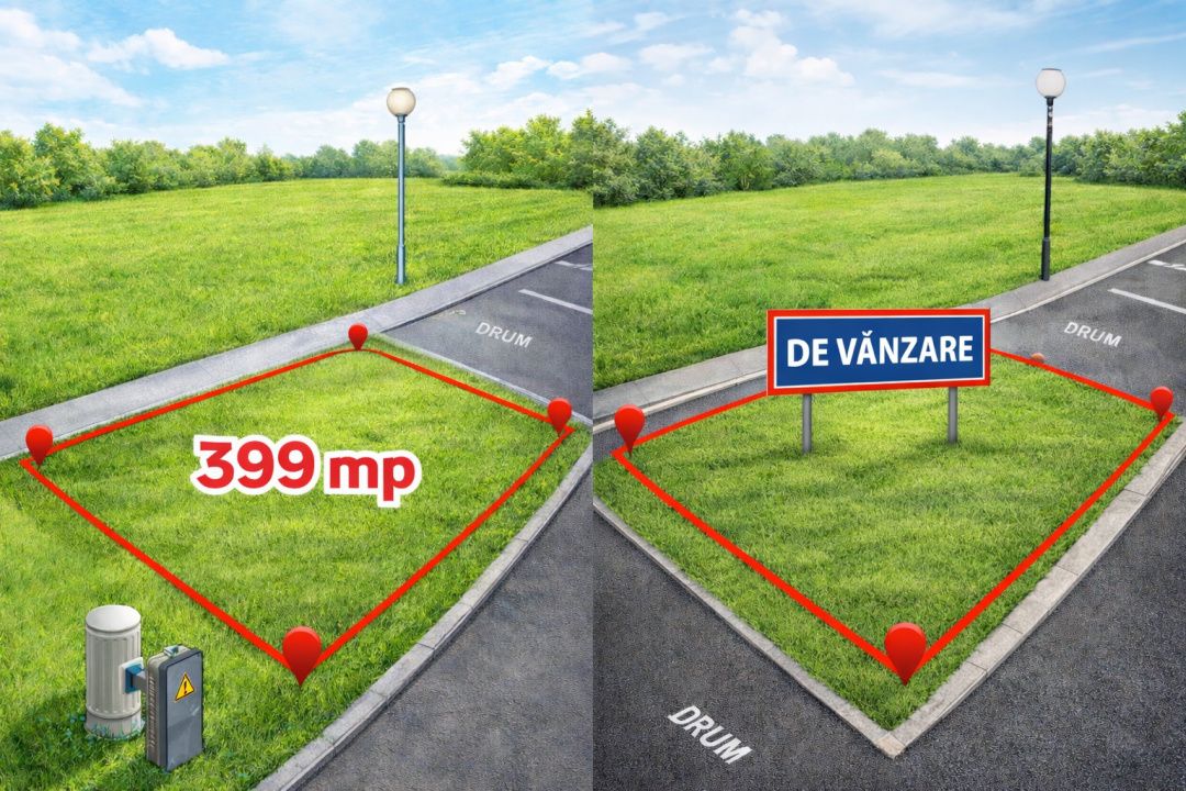 TEREN Intravilan 339 mp Casa PUZ Aprobat toate utilitatiile inclusiv Canalizare – fotografia 1 din 12