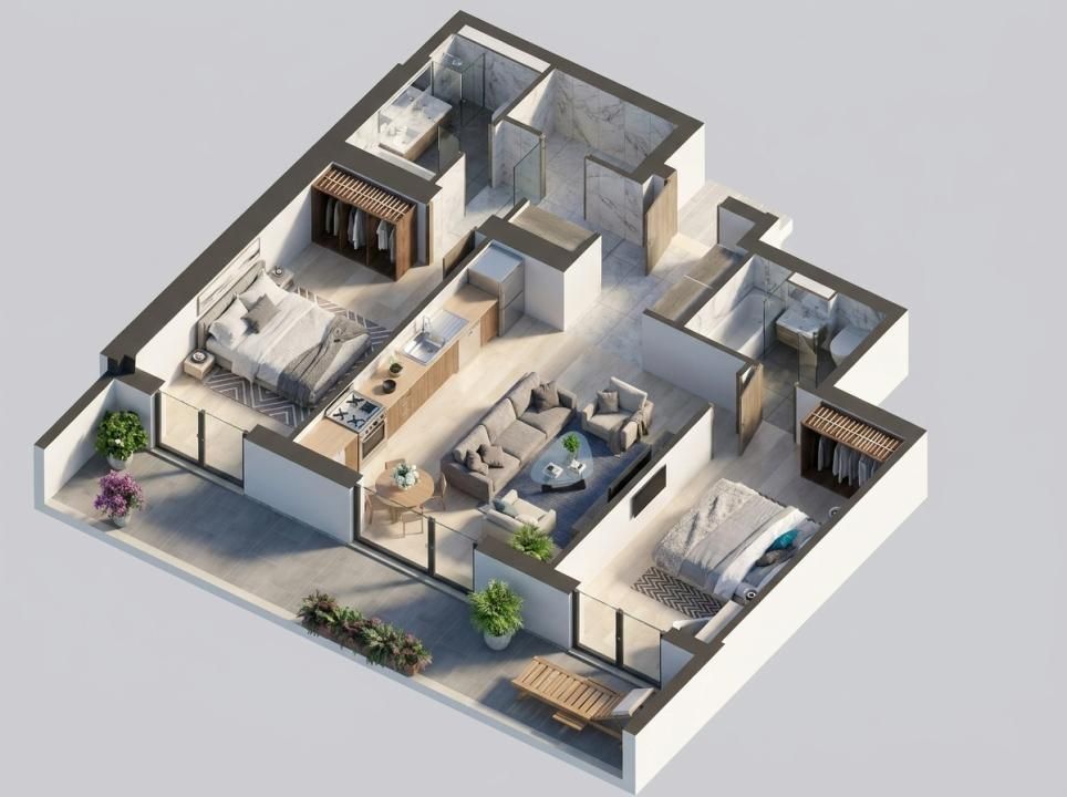 APARTAMENT 3 CAMERE IN COMPLEX CU PREMIU DE ARHITECTURA, PARC PRIVAT, LAC – fotografia 1 din 5