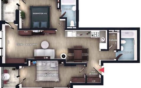 Apartament 3 camere | 69mp | zona Vivo, Floresti