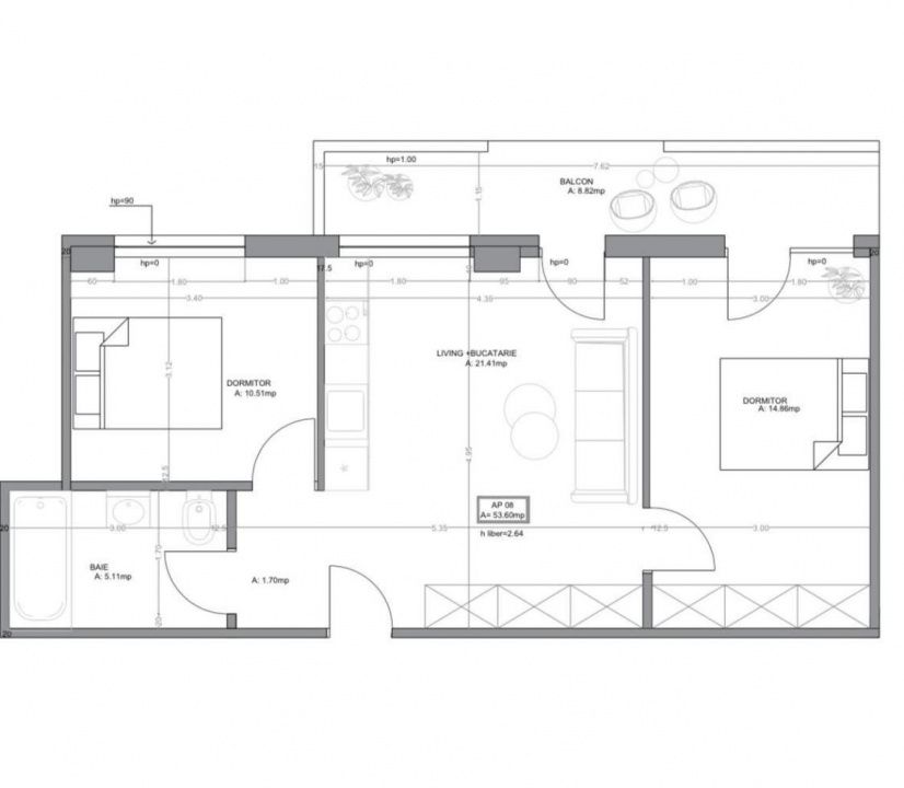 Apartament 3 camere finisat modern  Iulius Mall Cluj-Napoca – fotografia 3 din 3