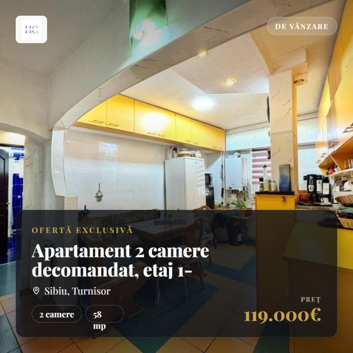 Apartament 2 camere decomandat, etaj 1- Zona Turnisor – fotografia 1 din 13