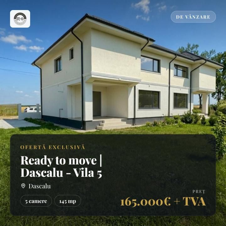 Ready to move | Dascalu - Vila 5 camere | TEREN 400 MP – fotografia 1 din 33
