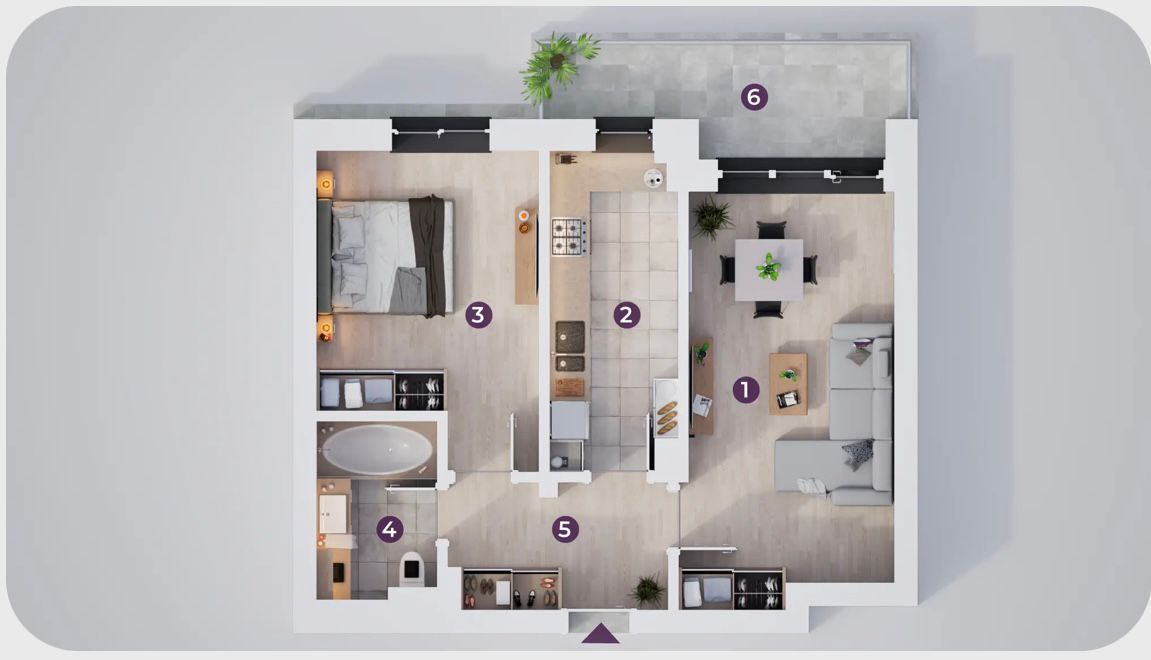 Apartament 2 camere – fotografia 7 din 21