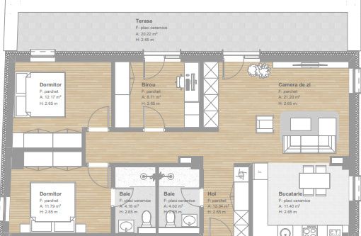 Penthouse-uri finisate in ansamblu exclusiv, SU minima 85 mp, Somesului – fotografia 2 din 5