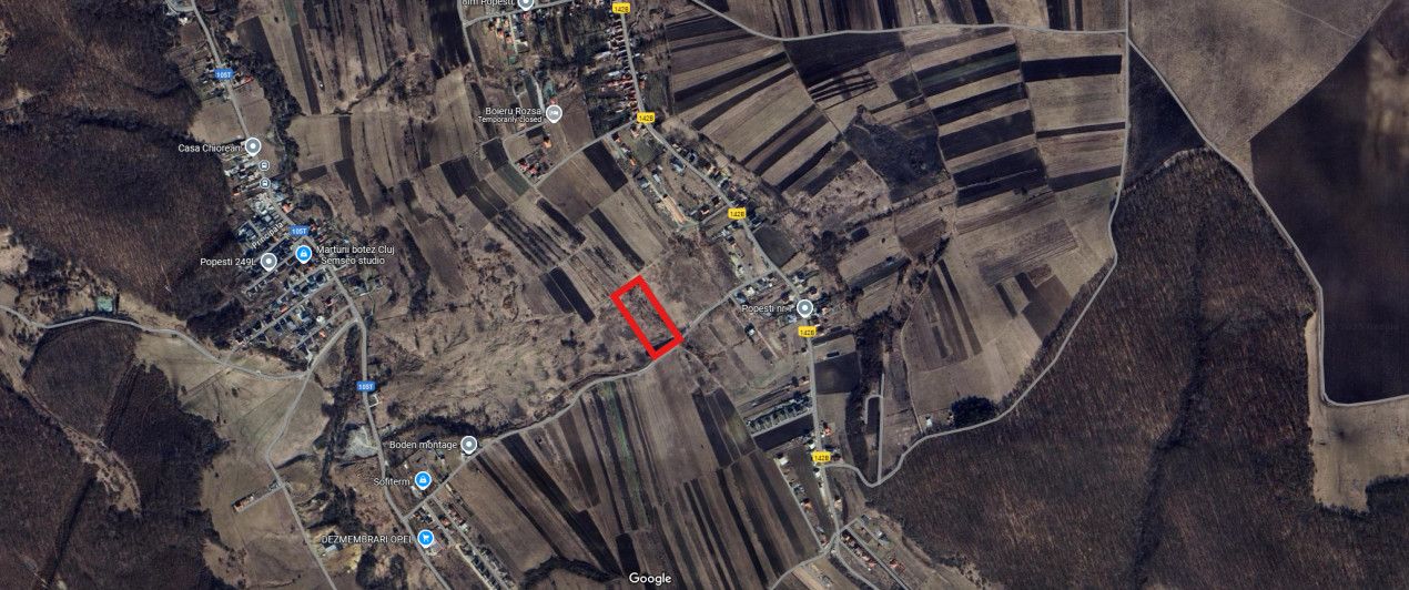 Teren Intravilan de 4.300 mp cu Acces Asfaltat – Popești, Cluj-Napoca – fotografia 1 din 6