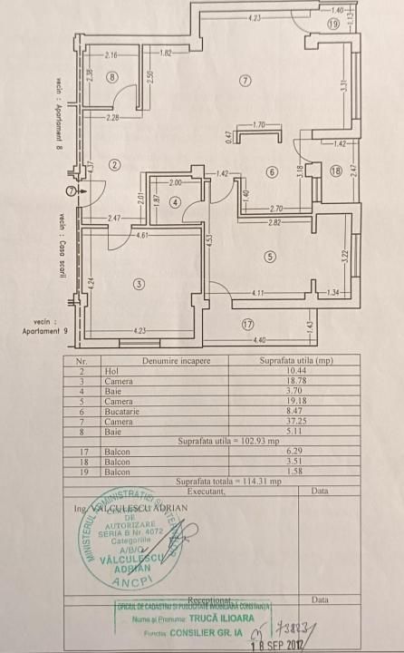 Compozitorilor apartament 3 camere Decomandat suprafata totala de 114 mp – fotografia 38 din 38