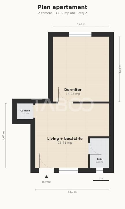 Apartament cu 2 camere de vanzare la cheie in cartierul Marasti – fotografia 6 din 6