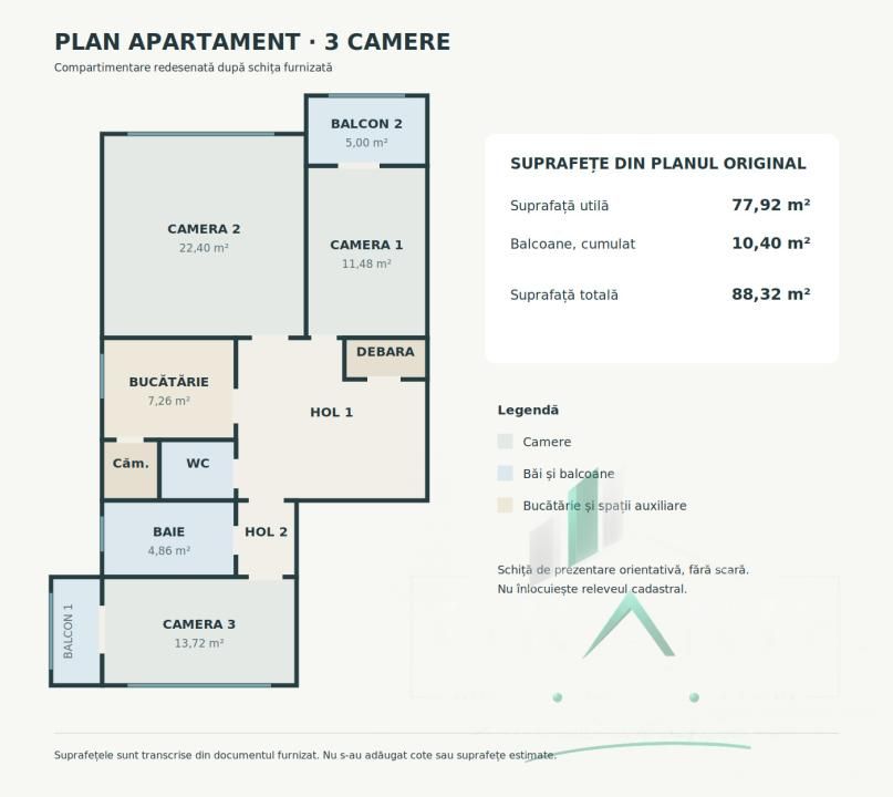 Apartament 3 camere, 80 mp, Calea Manastur – fotografia 8 din 8