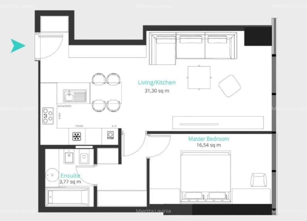 UpSite | 2 camere Parcare Boxa | Vedere panoramica Promenada – fotografia 7 din 11