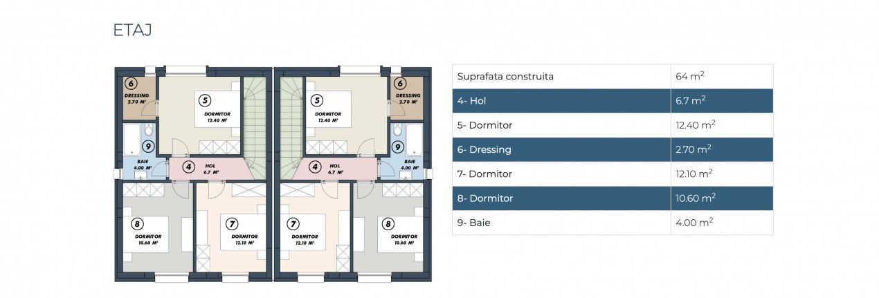 Casa 114 mpu, 260 mp curte , 2 locuri de parcare, complex cu circuit inchis – fotografia 7 din 22