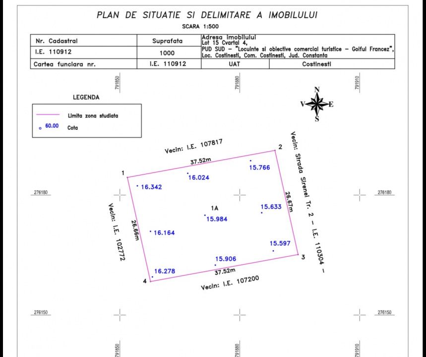 Teren 1000 mp Costinești – Golful Francez | Vedere la Mare si Utilități – fotografia 4 din 4