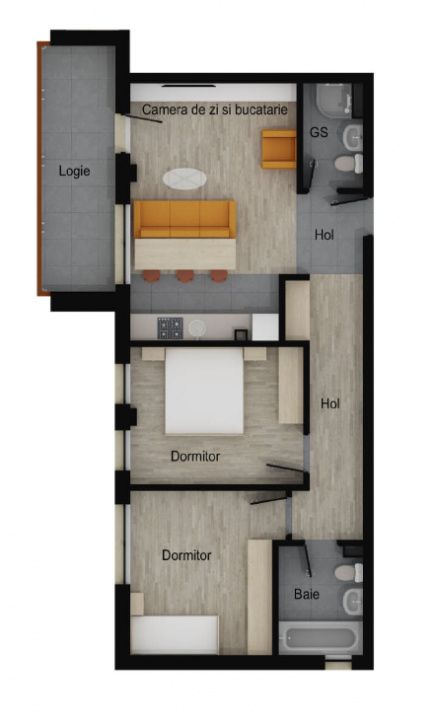 Apartament 3 camere, finisat, zona Muzeul Apei – fotografia 2 din 2