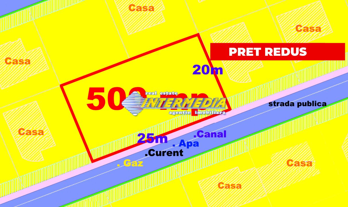 Teren intravilan construibil 500 mp, d=25 m Micesti, cu toate utilitati – fotografia 4 din 5