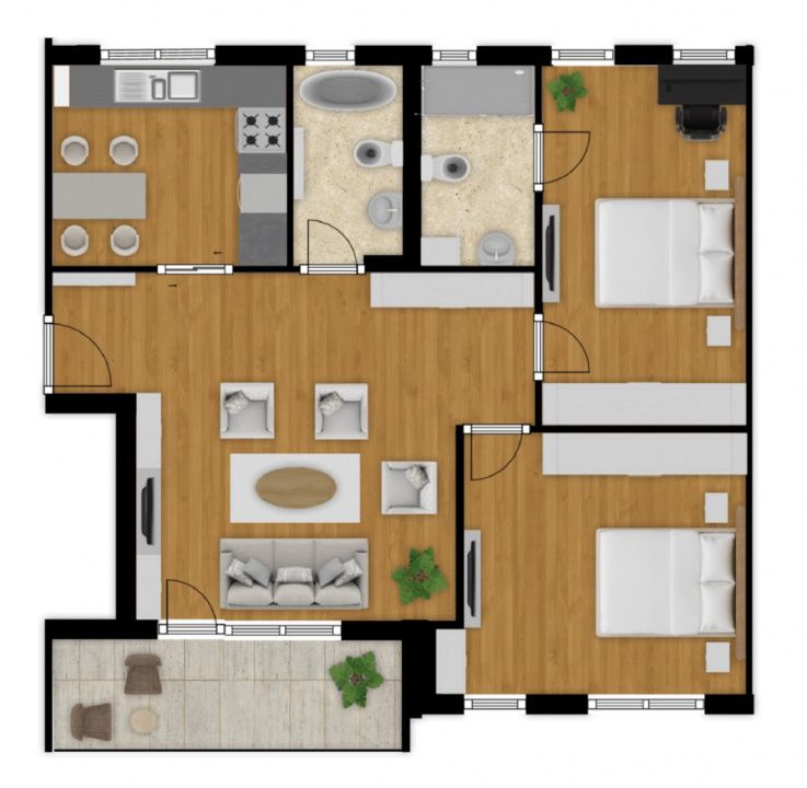 Proiect nou | 3 camere | 2 bai | zona Cetății – fotografia 3 din 5