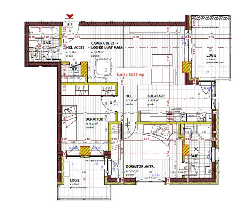 Apartament 3 camere | 2 băi | imobil nou | Tineretului, Florești – fotografia 4 din 4