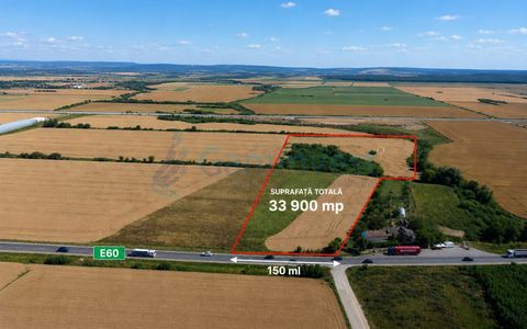Teren intravilan de 33900 mp cu deschidere la E60 langa Oradea, Sacadat