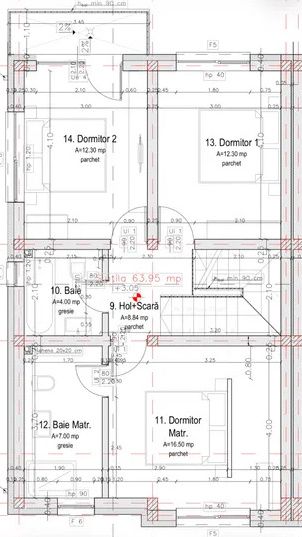 Casă tip duplex, P+E+M, 195 mp utili, 5 dormitoare, Zona Stadionului, Florești – fotografia 6 din 7