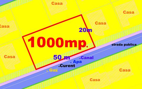 1000 mp Teren intravilan Alba Micesti Orizont deschidere 50 m. toate utilitatile