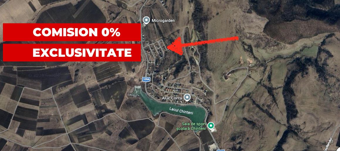 Teren pentru constructie Chinteni, zona Lacurilor front la 2 strazi – fotografia 1 din 7