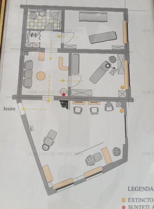 Piata Victoriei-Ap. 3 cam. de inchiriat,pretabil birou/salon/cabinet – fotografia 8 din 8