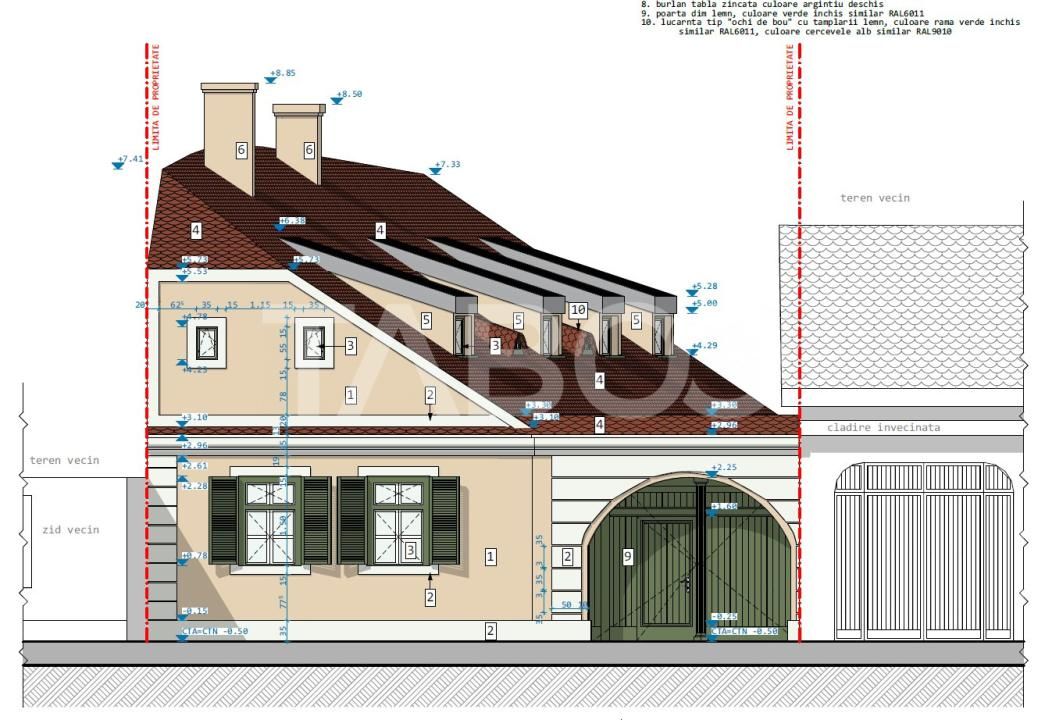 Proiect autorizat de reabilitare casa individuala in centrul Sibiului – fotografia 5 din 9