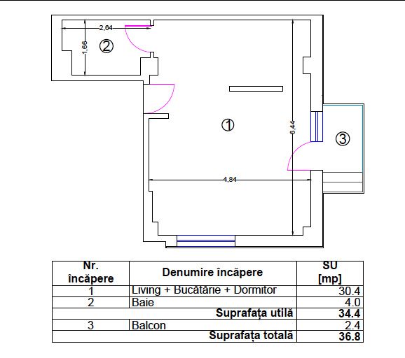 2 STUDIOURI | BLOC BOUTIQUE 2026 | UNUL CU GRĂDINĂ PRIVATĂ DE 34 MP – fotografia 4 din 9