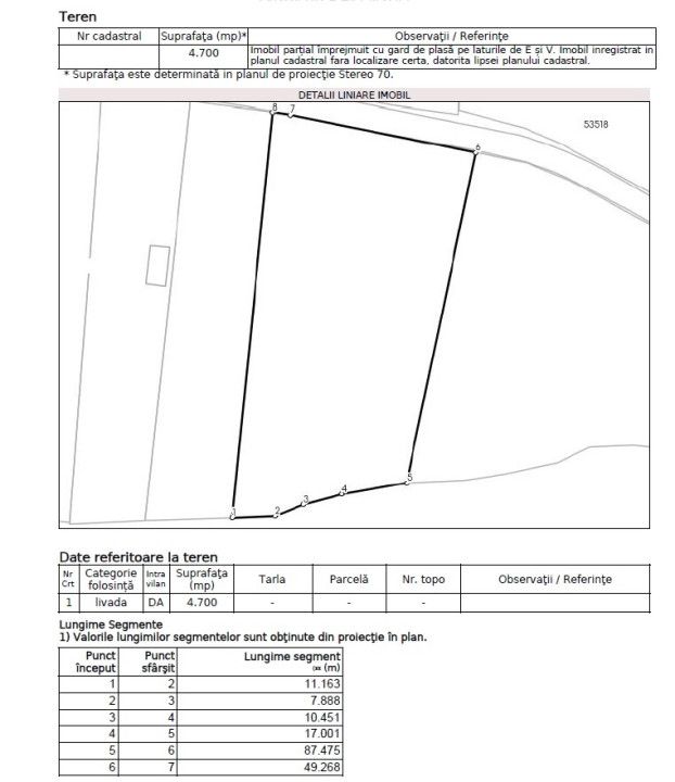 Teren construcții intravilan de 4700 mp, Baciu - Comision 0% – fotografia 5 din 5