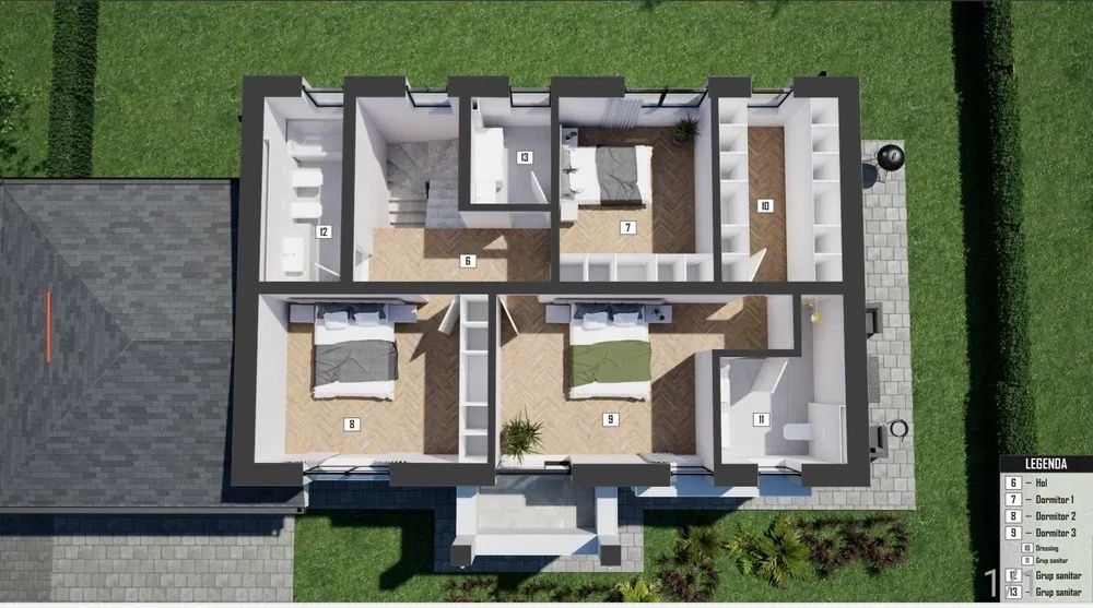 Casă individuală nZEB, 175 mp utili, teren 540 mp, garaj | Florești – fotografia 6 din 6