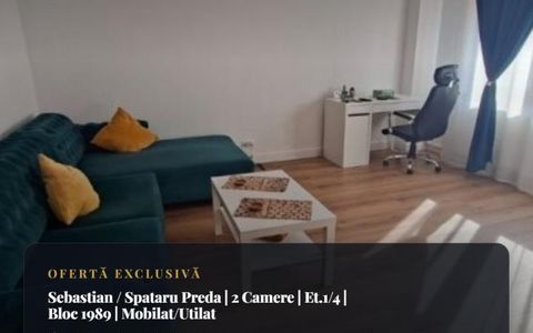 Sebastian / Spataru Preda | 2 Camere | Et.1/4 | Bloc 1989 | Mobilat/Utilat