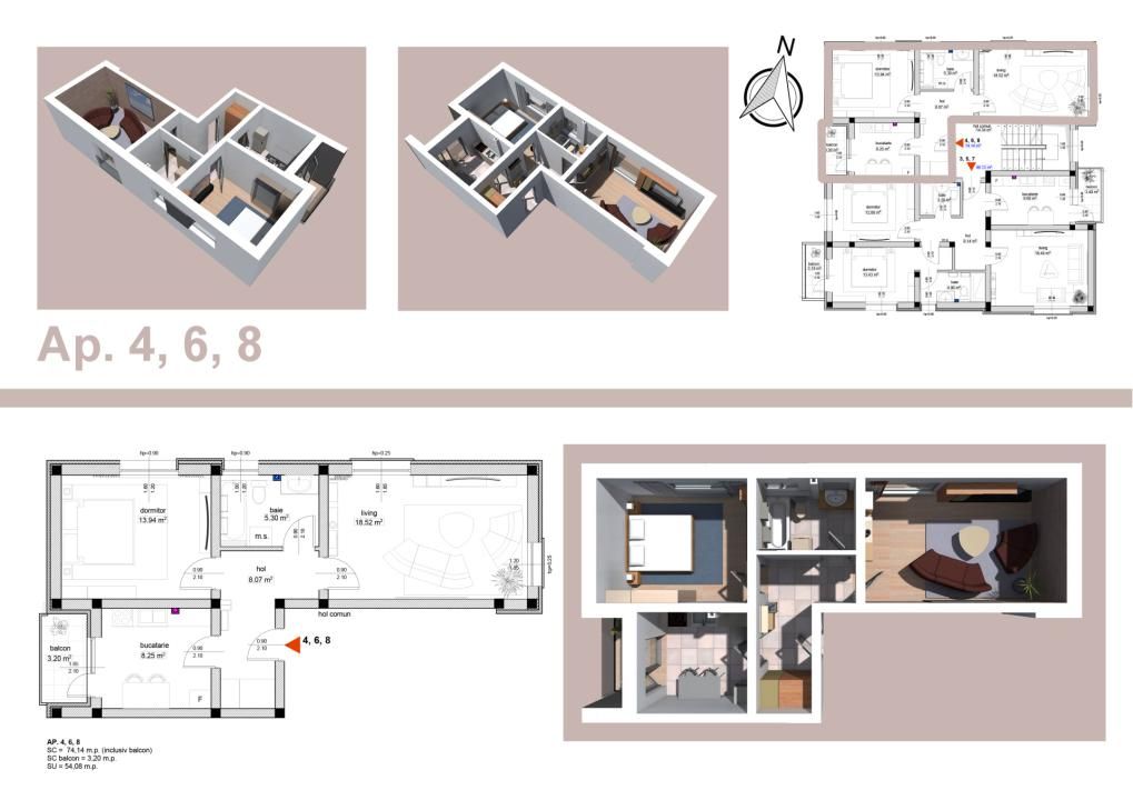 TVA inclus | Apartament 3 Camere Trivale | 76 mp Utili | Bloc Nou – fotografia 42 din 44