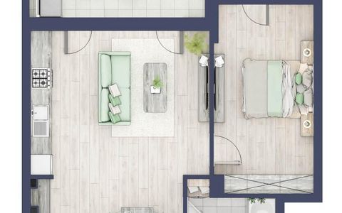 Apartament 2 camere, etaj 3