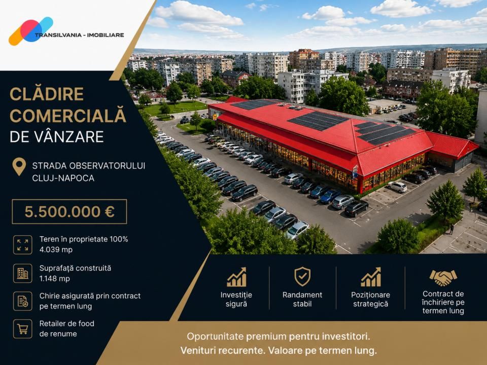 Activ comercial premium 4039mp, Investiție „core”, zona Zorilor – fotografia 1 din 4