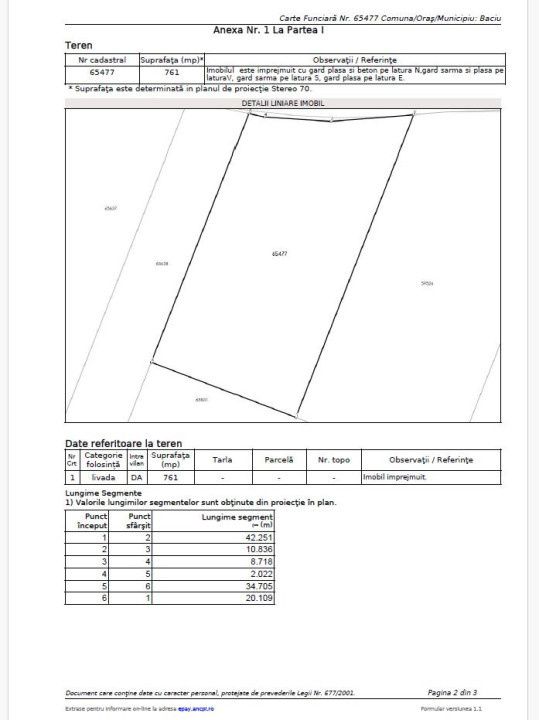 Teren intravilan de construcții, Baciu, 761 mp., 56.900 Eur! – fotografia 4 din 4