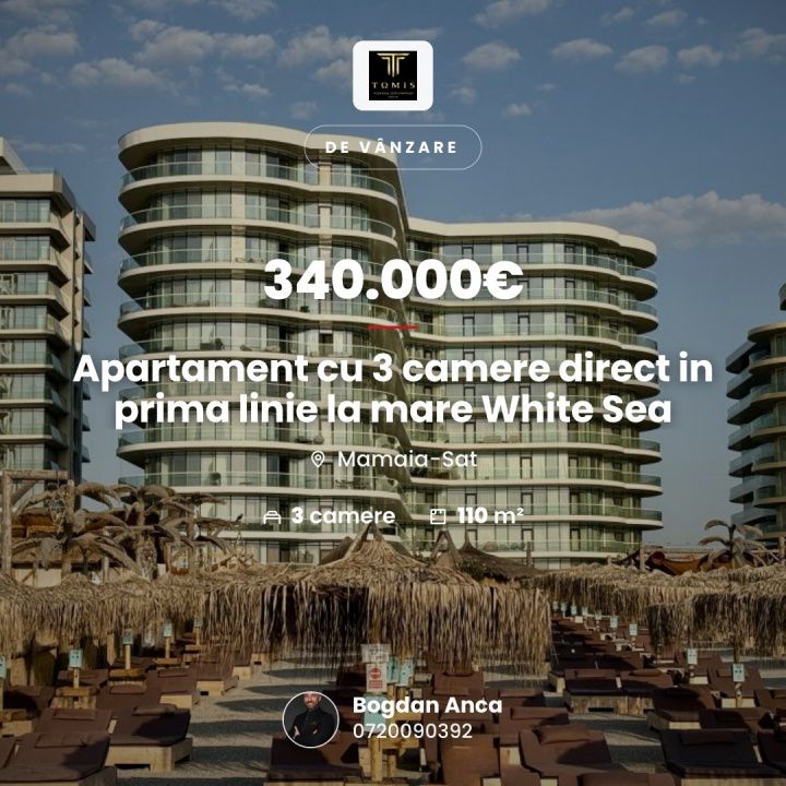 Apartament cu 3 camere direct in prima linie la mare White Sea – fotografia 1 din 58