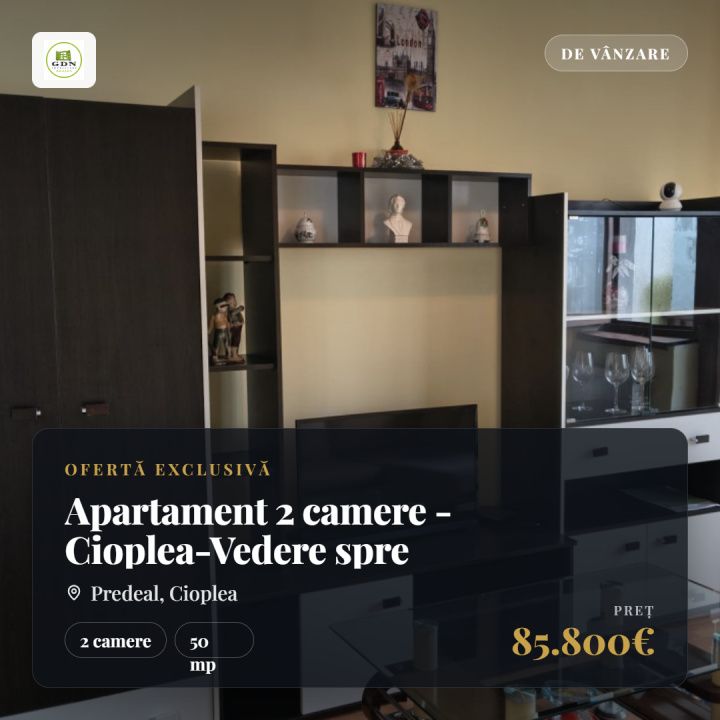 Apartament 2 camere -Cioplea-Vedere spre Masivul Postavaru – fotografia 1 din 26