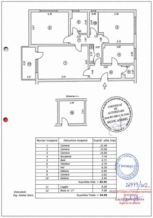 AFI Cotroceni | Bloc H1 | 3 Camere Decomandat | Boxă 7.30 mp – fotografia 20 din 20