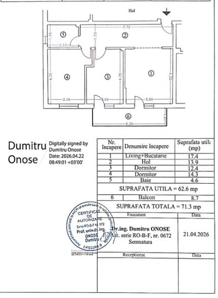 3 Camere de vanzare | IF- Dobroesti | Bloc 2025 | Centrala | Nemobilat – fotografia 9 din 9