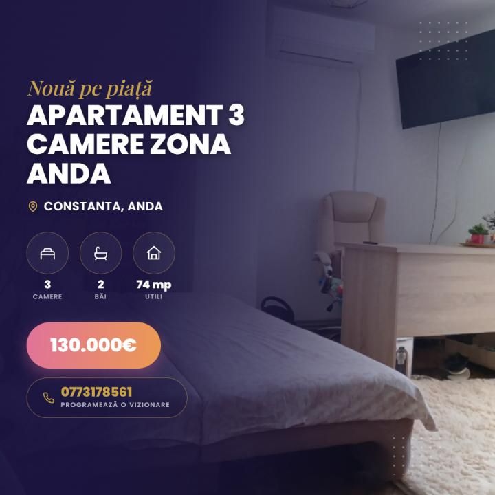 Apartament 3 camere Zona Anda – fotografia 1 din 10