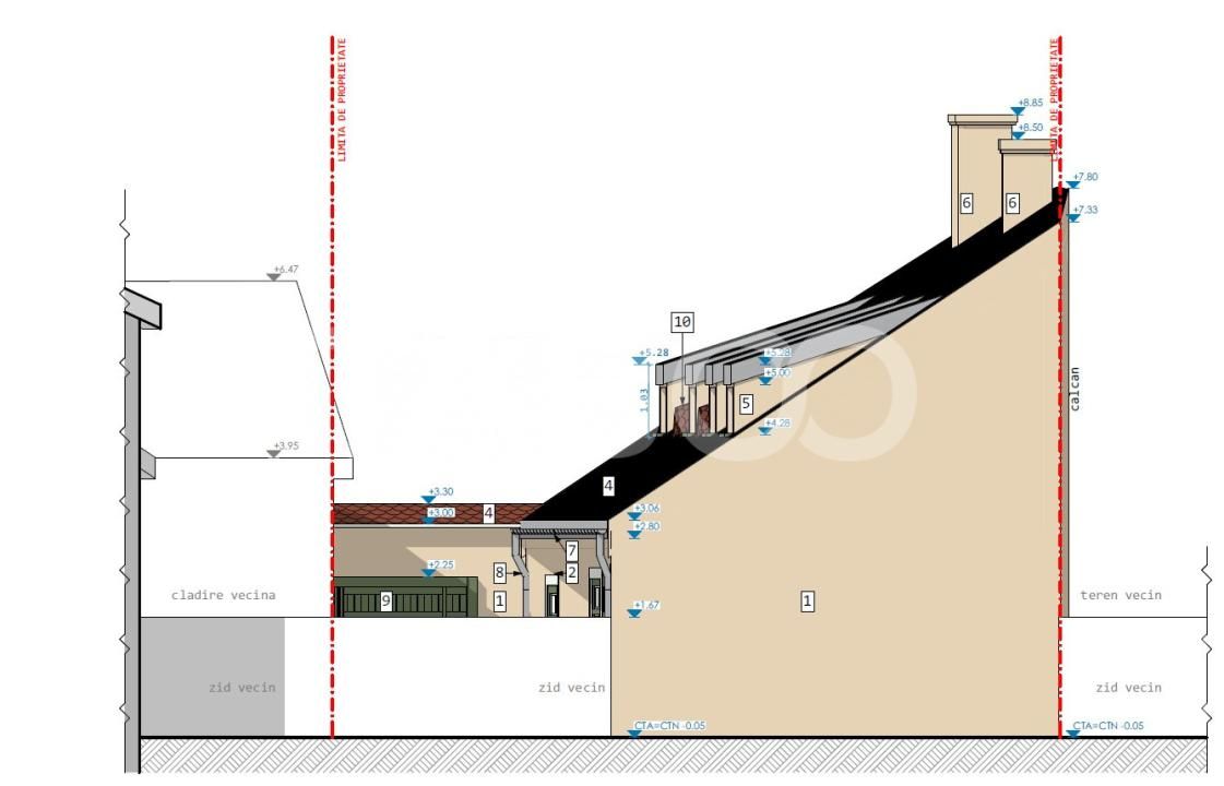 Proiect autorizat de reabilitare casa individuala in centrul Sibiului – fotografia 7 din 9