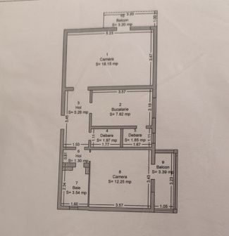 Apartament decomandat, 2 camere, 52 mp - Bucovinei – fotografia 11 din 11