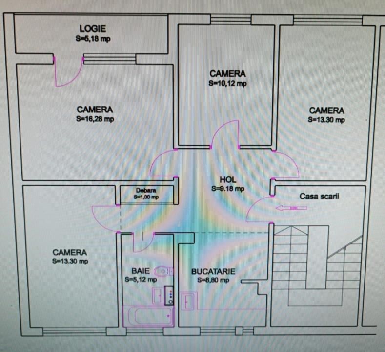Apartament 4 camere, 87,87 mp + boxă – Mănăștur, zona Dennver – fotografia 10 din 10