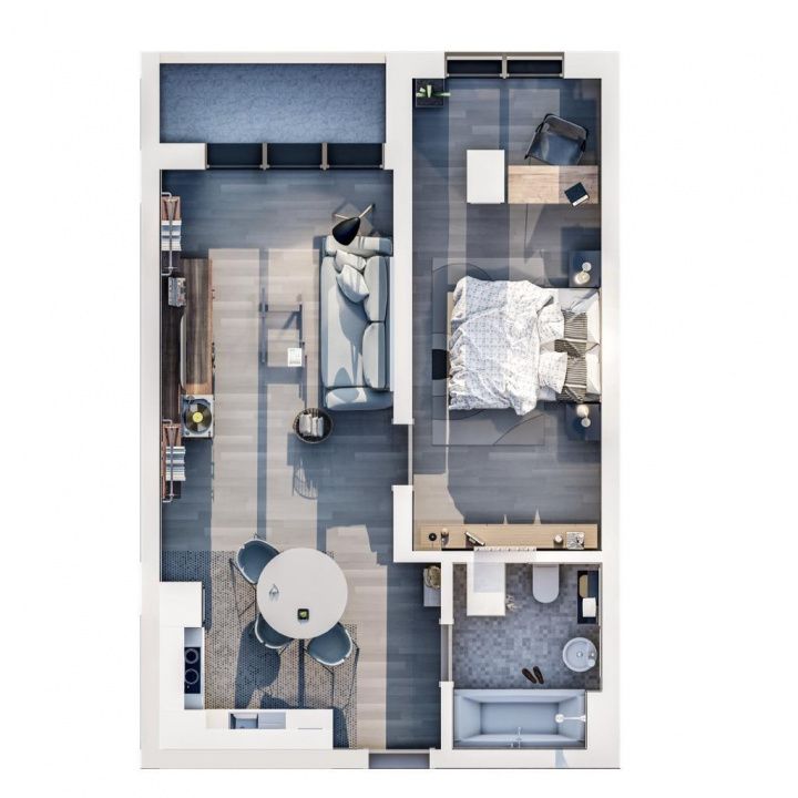 Apartament 2 camere | LUMADE BUILDING | Parter | 66 mp – fotografia 5 din 9