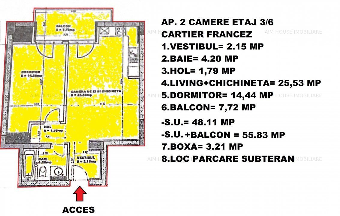 Cartierul Francez- Herastrau,Ap. 2 cam.+boxa si loc de parcare incluse – fotografia 16 din 18