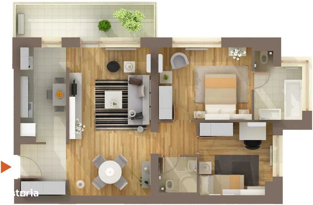 3 Camere de inchiriat | Pipera | Parcare | Centrala | Petfriendly – fotografia 8 din 8