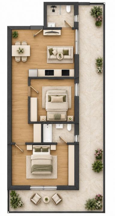 Apartament PREMIUM I 3 camere I 66 mp I  finisaje de inalta calitate I – fotografia 6 din 14