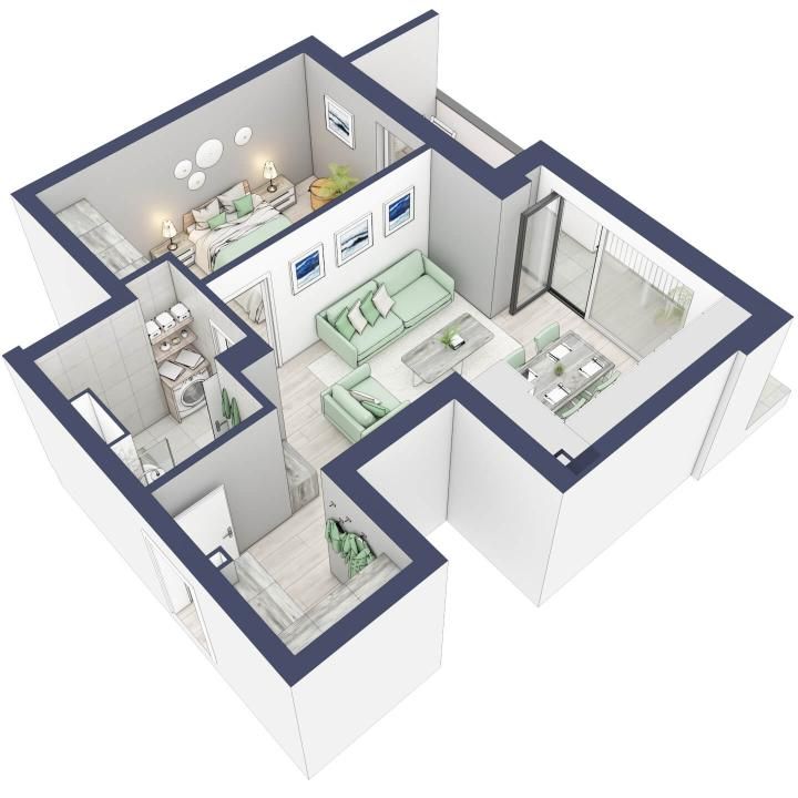 Apartament 2 camere, PARTER – fotografia 3 din 5