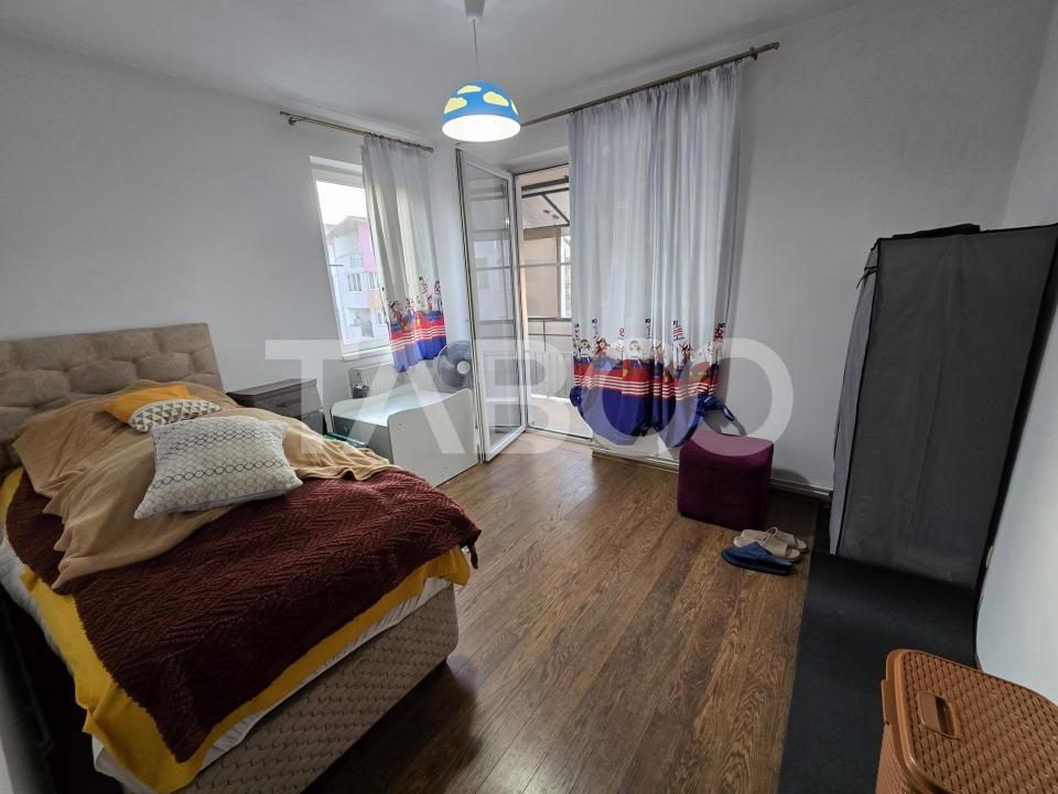 Apartament 3 camere decomandat mobilat balcon parcare Turnisor Sibiu – fotografia 12 din 13