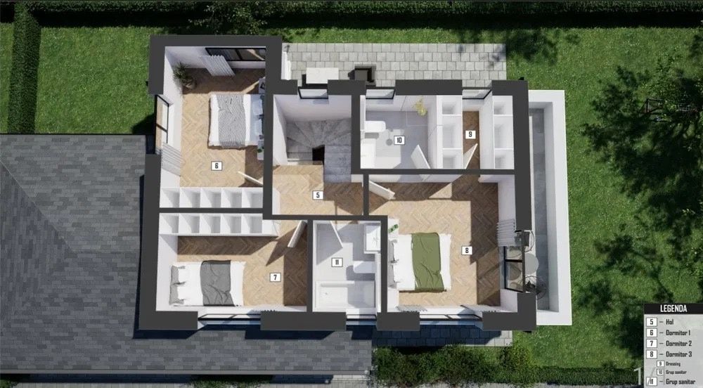 Casă individuală nZEB, 125 mp utili, garaj și teren 445 mp | Florești – fotografia 13 din 13