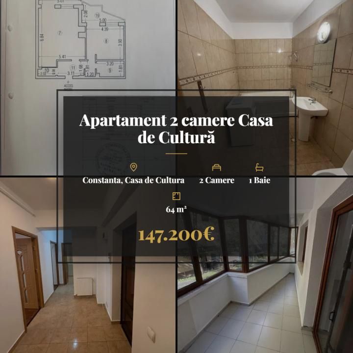 Apartament 2 camere Casa de Cultură – fotografia 1 din 9